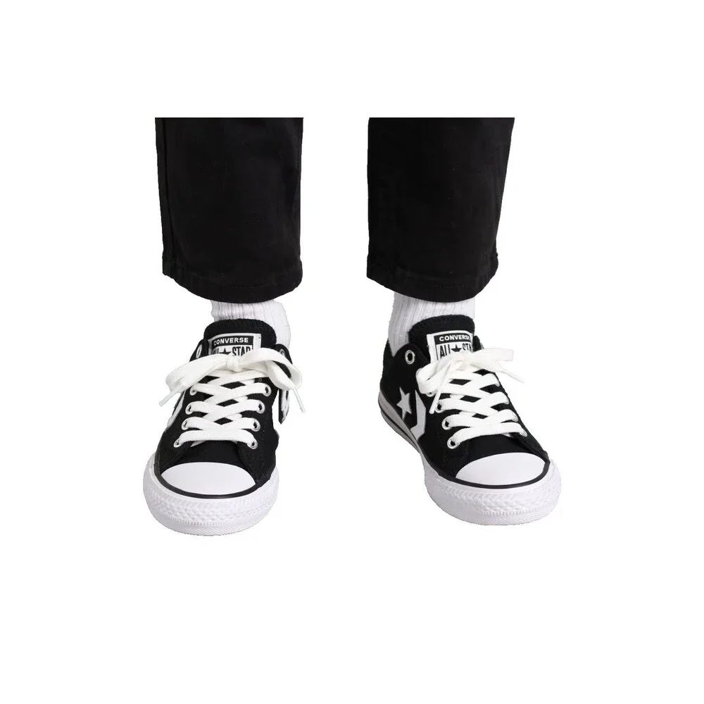 Converse All Star Kids 13 Black White Star Player 76 Low Top Shoes NWOT